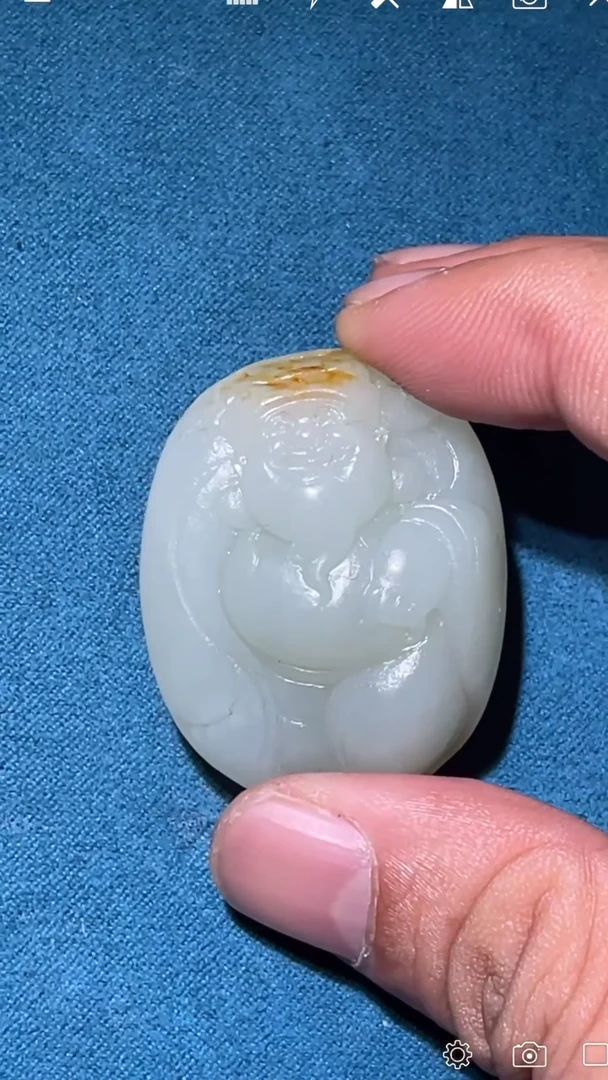 【闪购商品】定制和田玉DQ财神吊坠