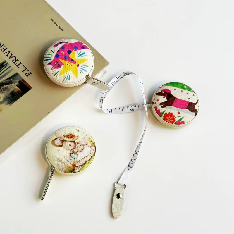 卡通2米测量腰围尺量臂围胸围三围维度尺健身尺软皮尺两面英寸