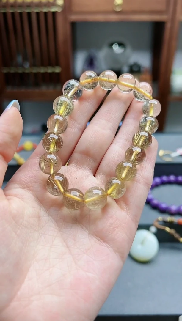 【闪购商品】水晶手串未镶嵌金发晶水晶手串*1 ZD