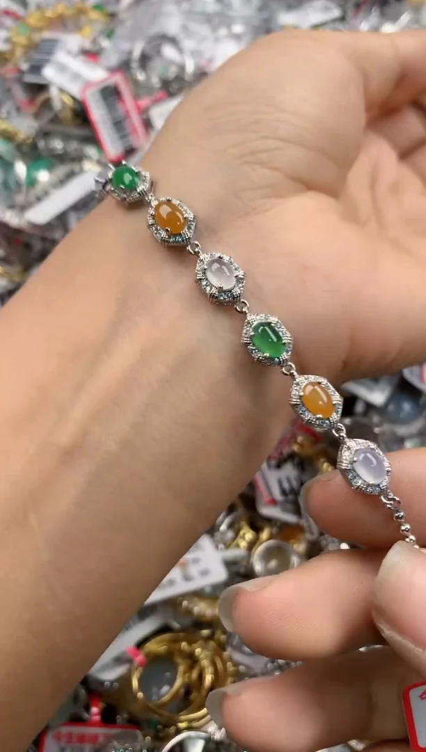 银S925镶嵌戒指翡翠13-13-13          10