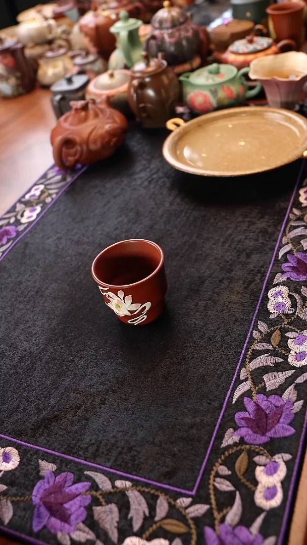 茶壶紫砂朱泥荷花杯