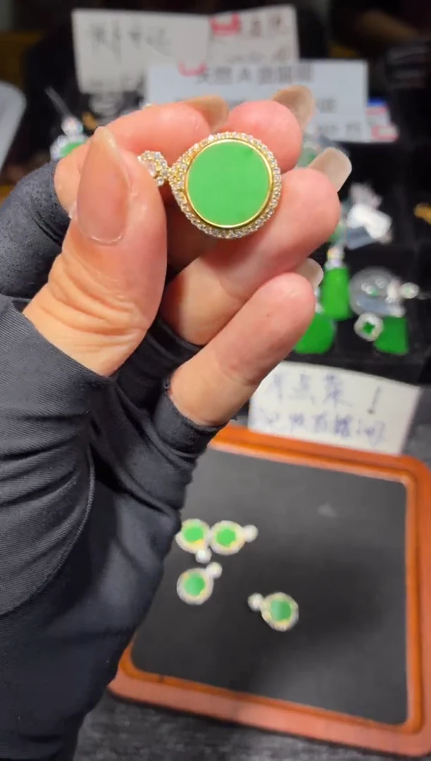 银S925镶嵌定制翡翠42定制翡翠-多样性发货（发其一）