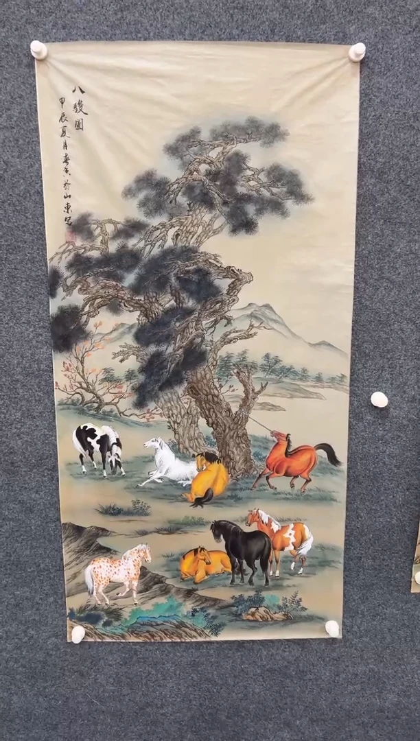 国画美术馆-黄春香-丝绢-骏马22