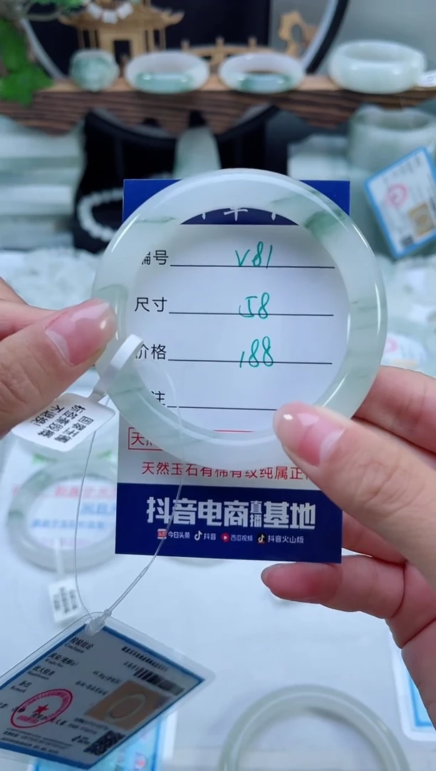 未镶嵌手镯石英质玉（天山翠）81