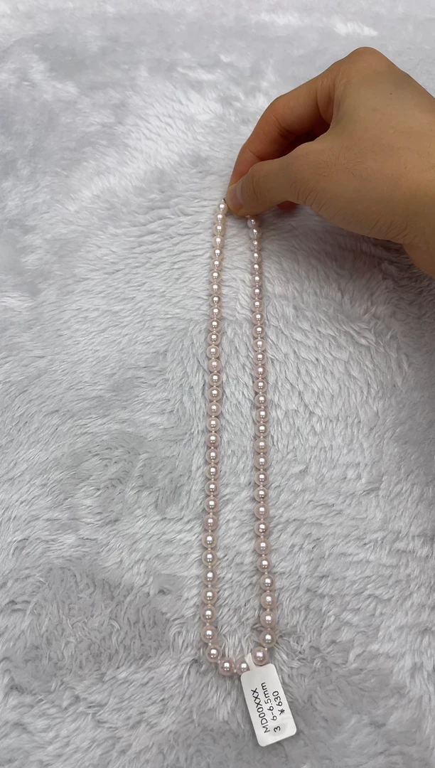 项链银S925镶嵌海水珍珠AK6-6.5mm