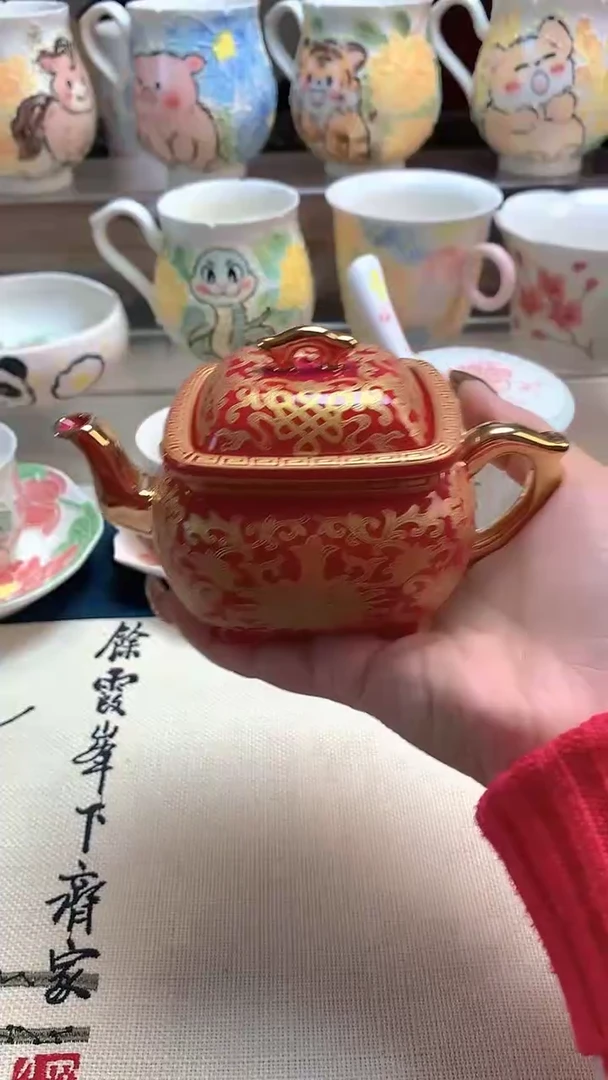 一味*红金四方壶