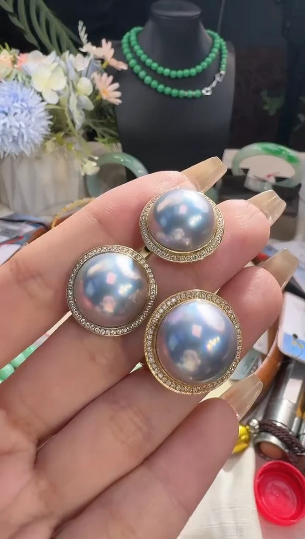 【闪购商品】拼合珍珠（马贝珠）颈饰未镶嵌一套