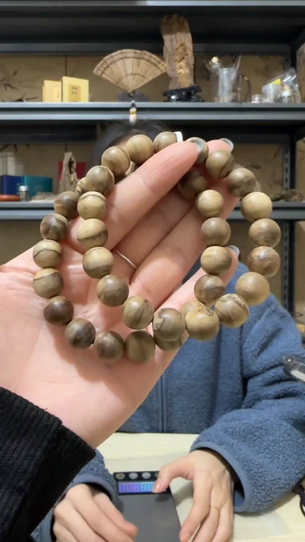 【闪购商品】沉香手串10号达拉干虎斑纹手串多样性发一条卡11