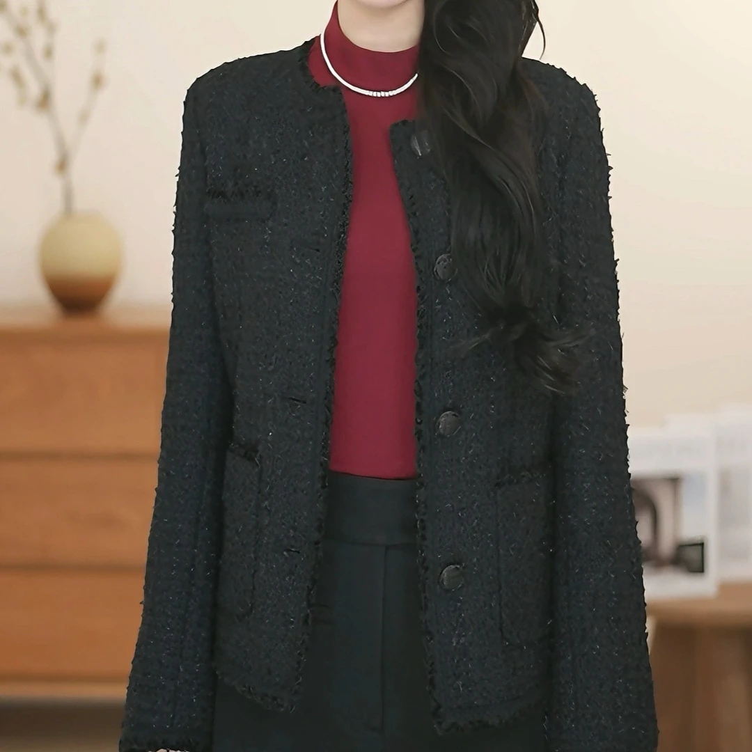 GIRDEAR/哥弟复古法式优雅气质圆领通勤小香风外套140042