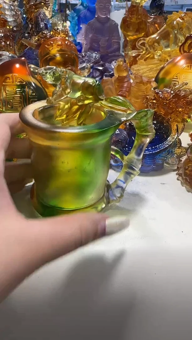 手工艺品琉璃540微瑕纯手工琉璃假一罚十