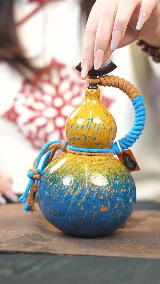 【闪购商品】RZ166漆艺酒葫芦不包手串及旋转底座