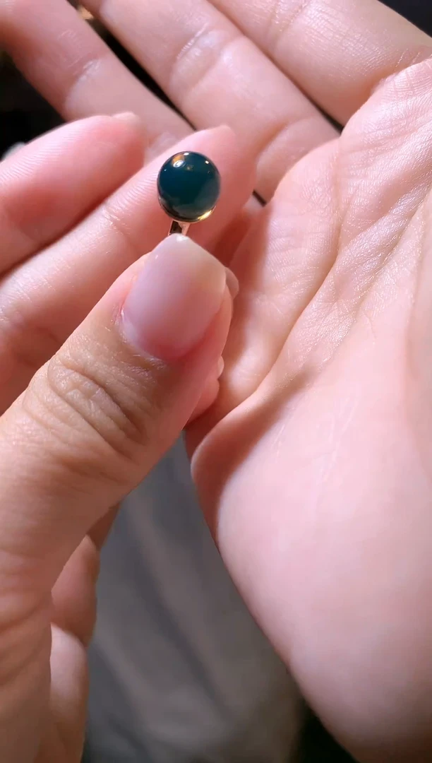 银S925镶嵌琥珀戒指老王严选