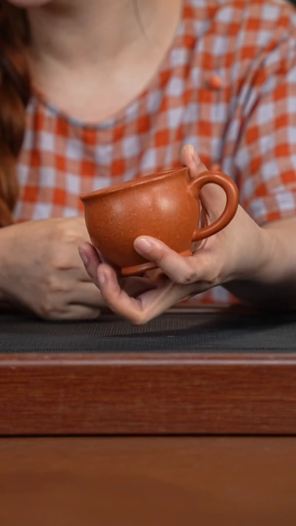 茶壶紫砂红降坡马克杯