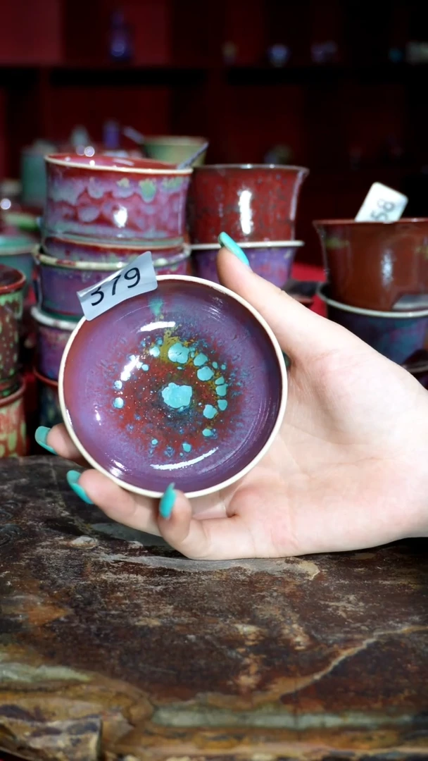 摆件精品窑变钧瓷茶器