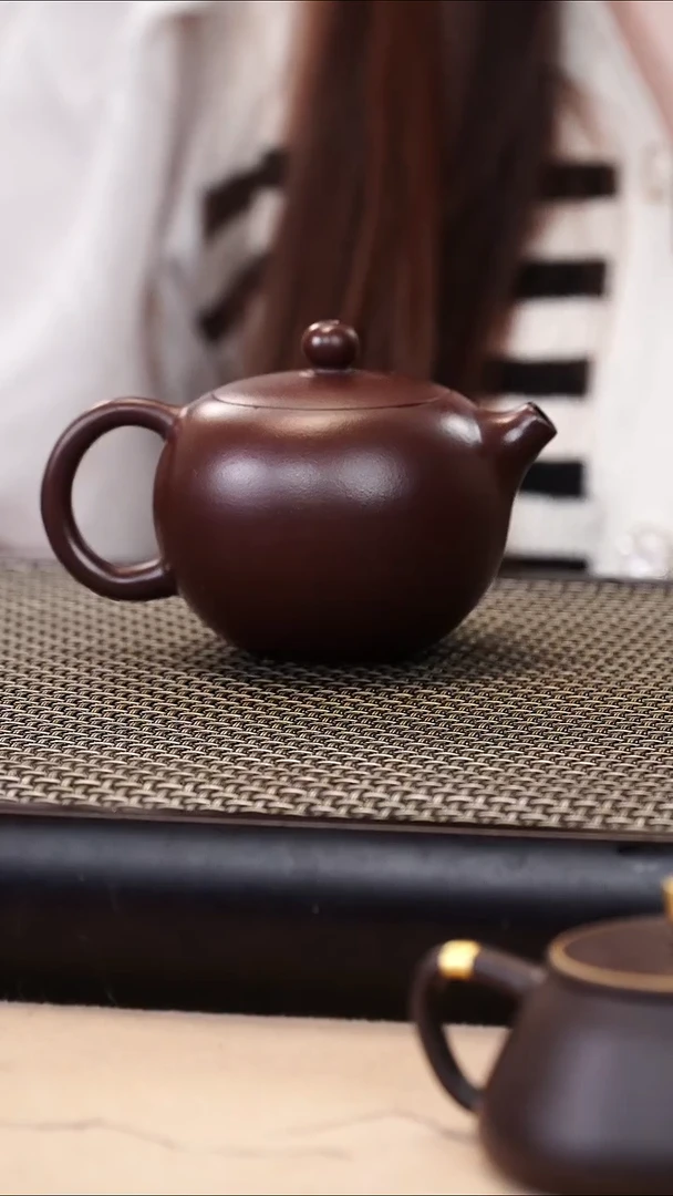 茶壶紫砂紫袍玉砂精工嵌盖西施150cc