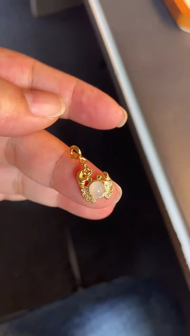 吊坠(不含链)银S925镶嵌翡翠1