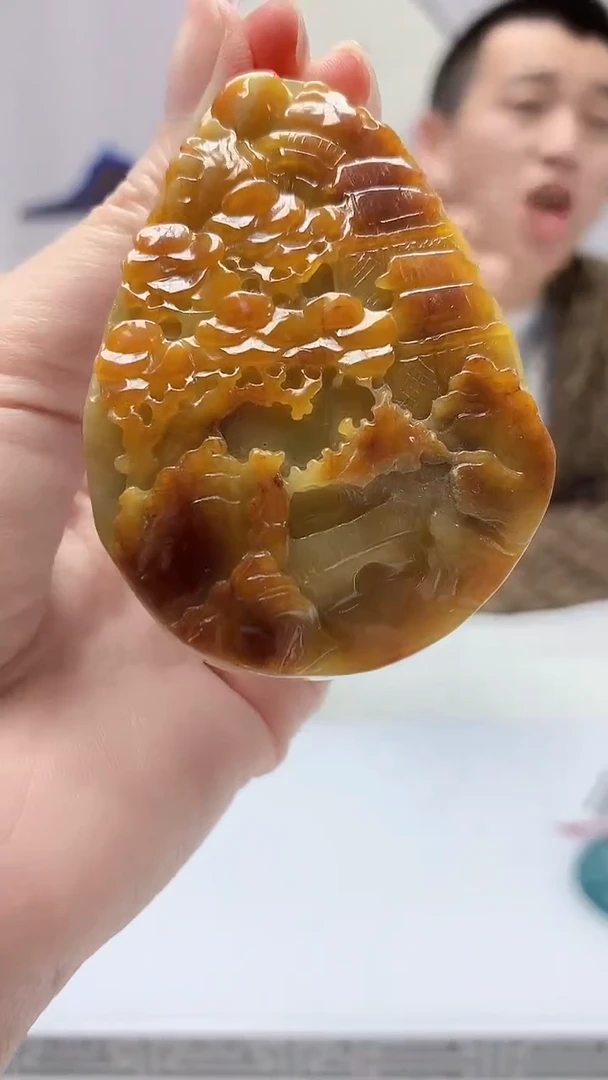 【闪购商品】定制翡翠未镶嵌4812zm-毛货挂件13山水