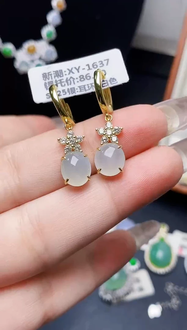 银S925镶嵌戒指翡翠7216