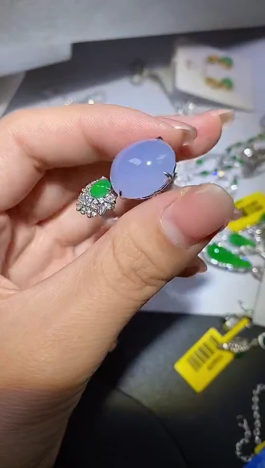 【闪购商品】翡翠戒指18K金镶嵌18k金两用款