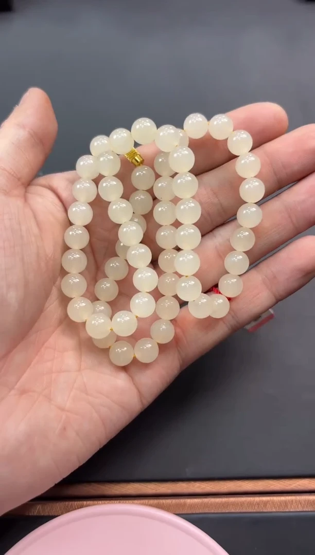 【闪购商品】和田玉项链未镶嵌且末微色差卡8妈妈链