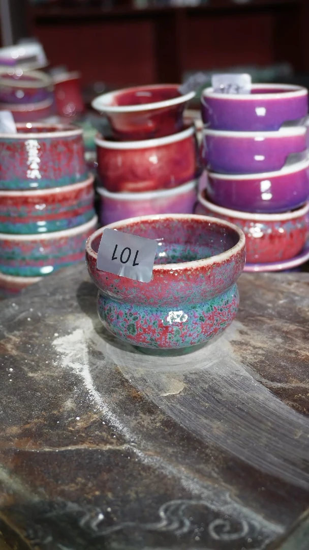 摆件陶精品窑变钧瓷茶器