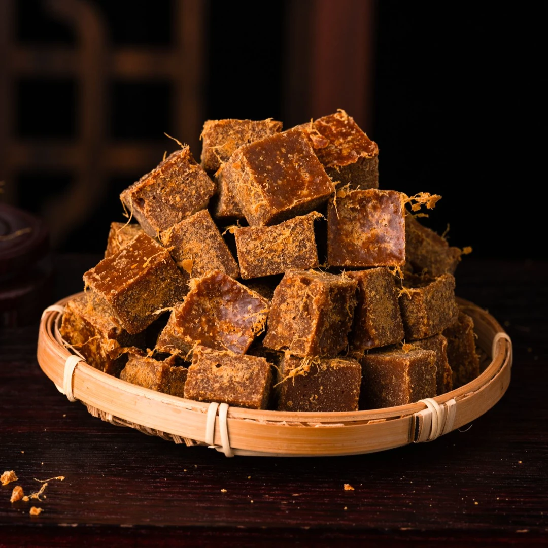 广西古法柴火熬制甘蔗老红糖原味块糖+生姜红糖组合适用月子经期