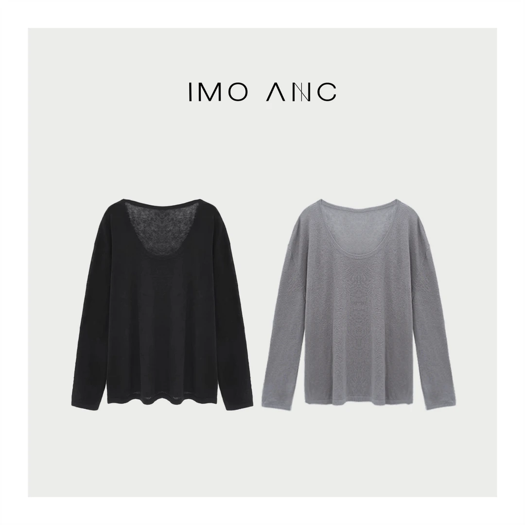 IM SO FANCY进口亚麻+精纺棉减龄两穿可露肩舒适罩衫SQ1177