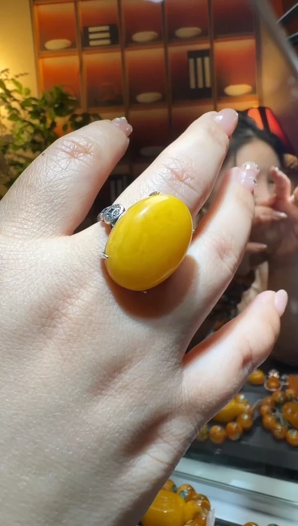 蜜蜡颈饰银S925镶嵌3211天然蜜蜡珠宝奇石全都保真