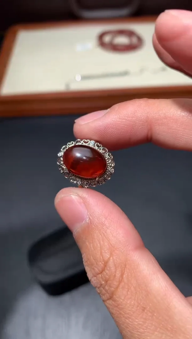 未镶嵌琥珀戒指G137【多样性发其一】