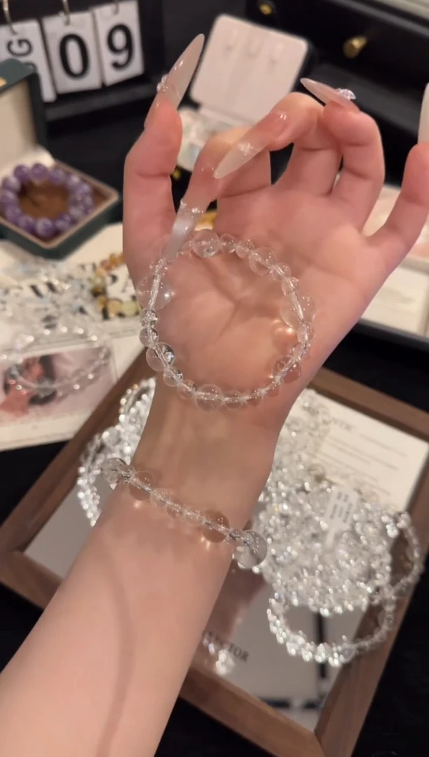 水晶手链合金白水晶A01