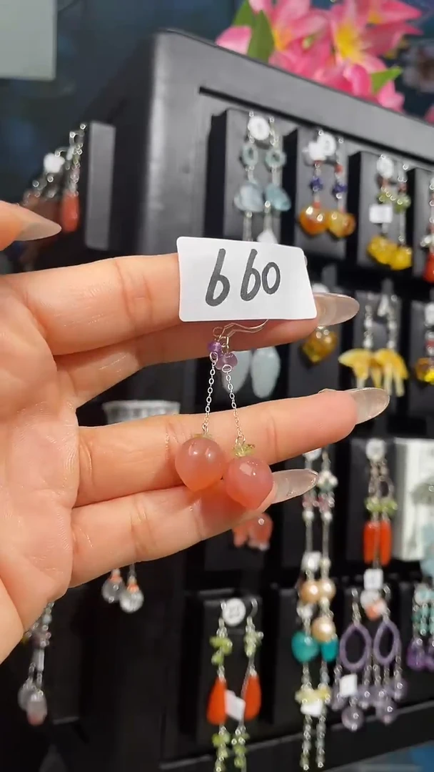 银S925镶嵌耳饰紫晶喜欢拍