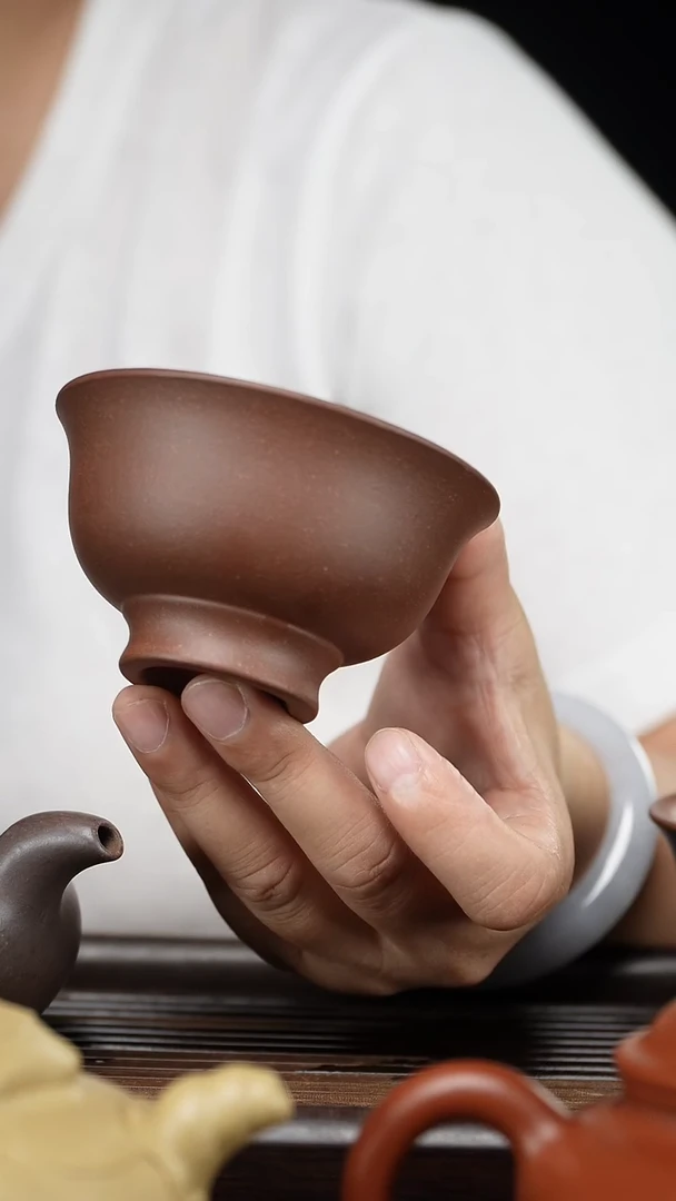 茶壶紫砂主人杯 底槽清