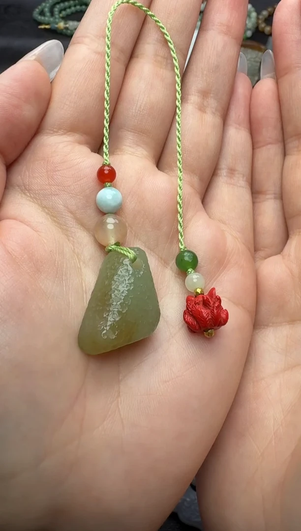 未镶嵌和田玉手机链手机挂