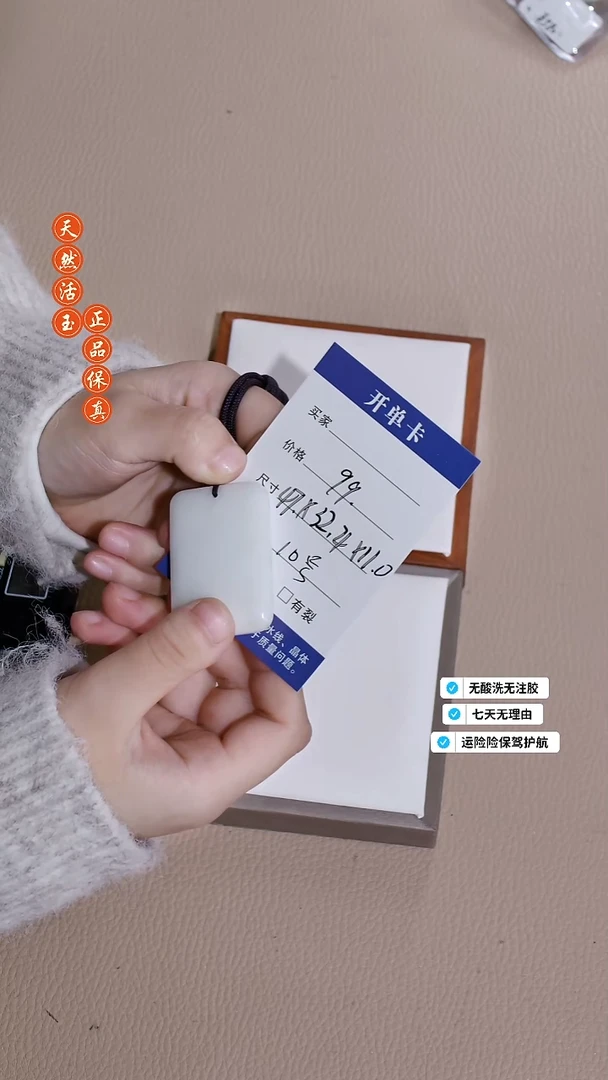 未镶嵌颈饰蓝田玉（蛇纹石化大理石玉）10号