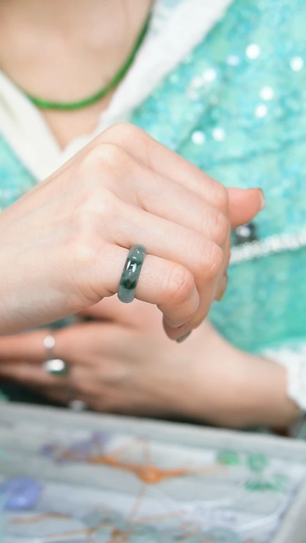 【闪购商品】翡翠戒圈未镶嵌35号-指圈/姿/3