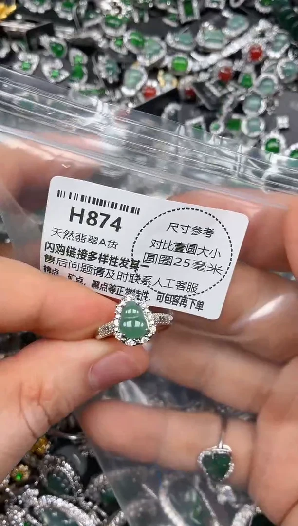 颈饰未镶嵌翡翠H874戒指