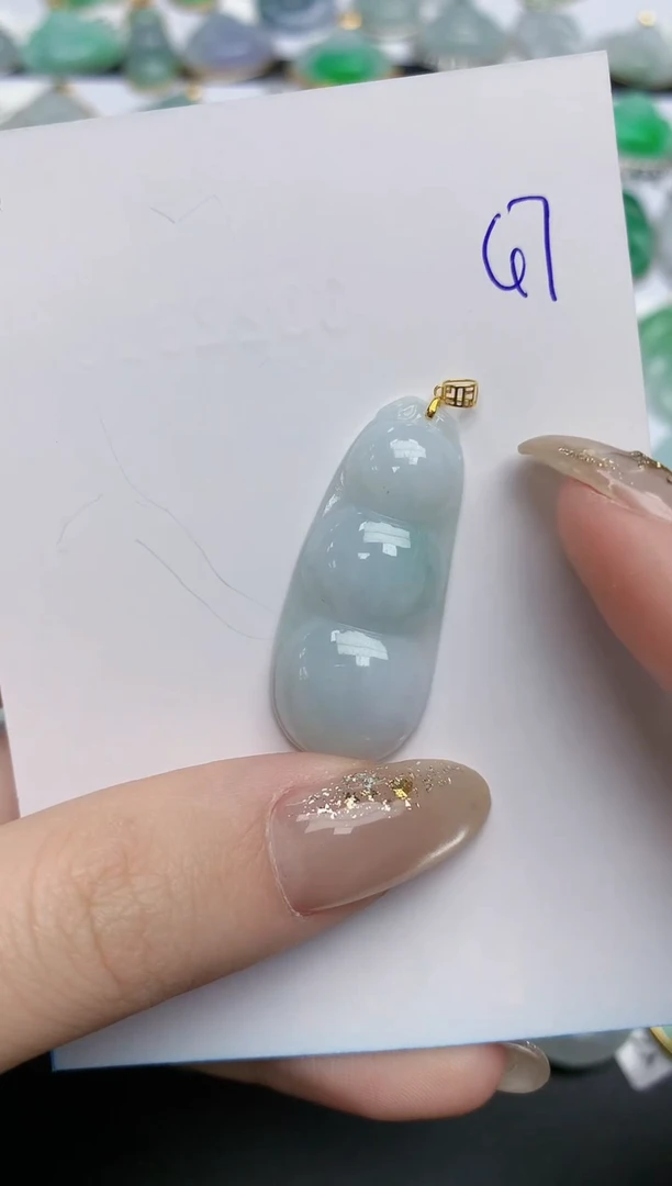 【闪购商品】翡翠颈饰18K金镶嵌 天然缅甸翡翠A货
