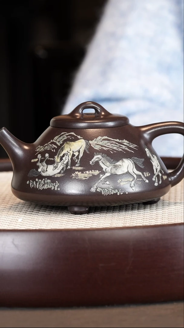 茶壶紫砂【齐燕君】老紫泥子冶石瓢   260CC