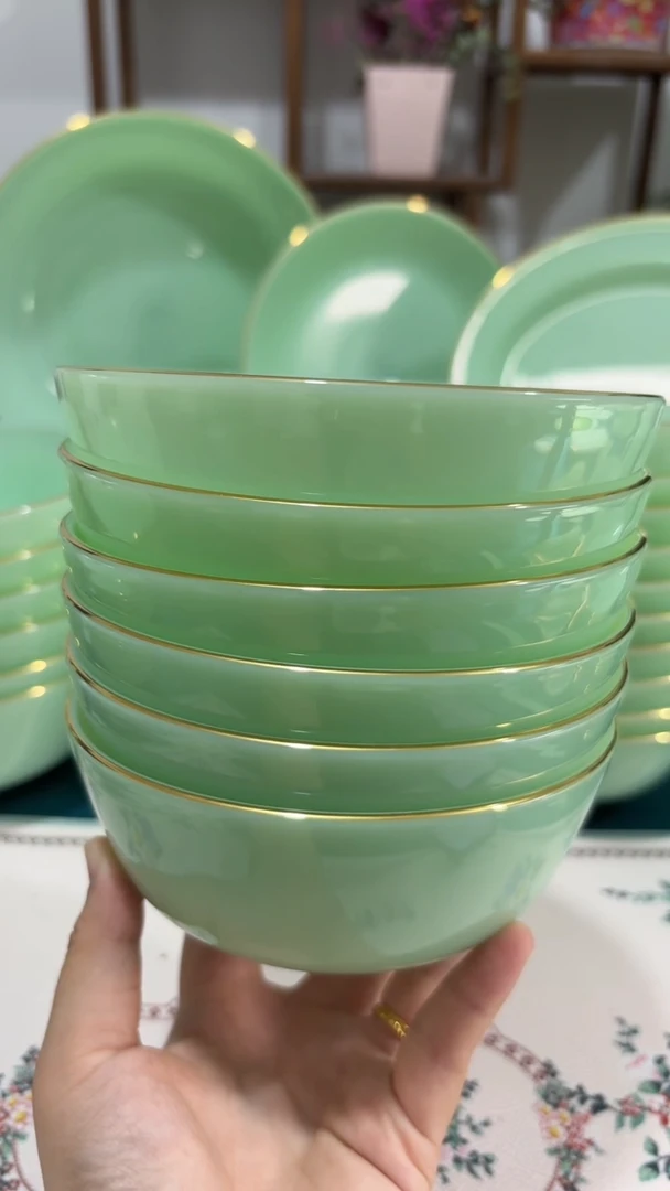 5.5英寸玉瓷碗6个口径13.8厘米