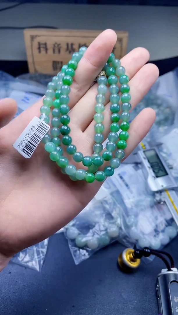 未镶嵌定制翡翠珠串