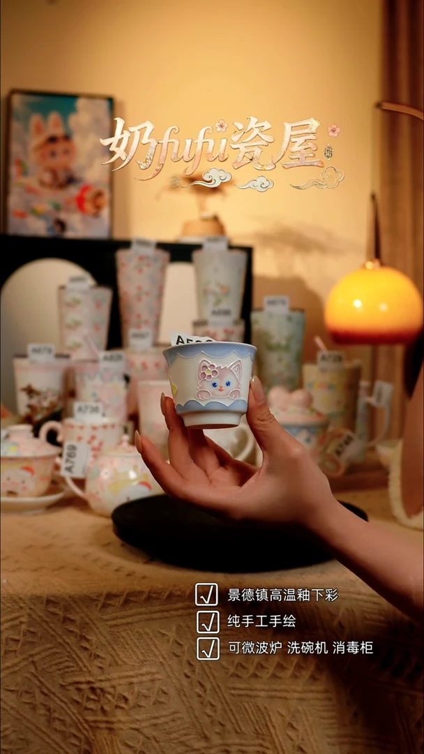 景德镇高温釉下彩立体釉创意瓷