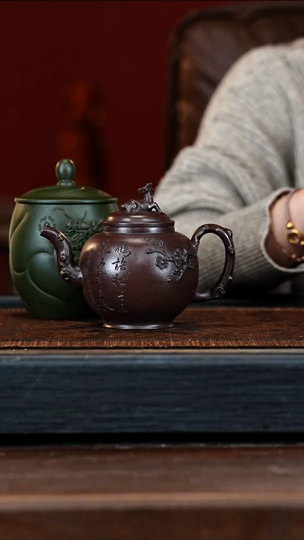 宜兴紫砂ZCP 底槽清 鹤鹿同春 270cc