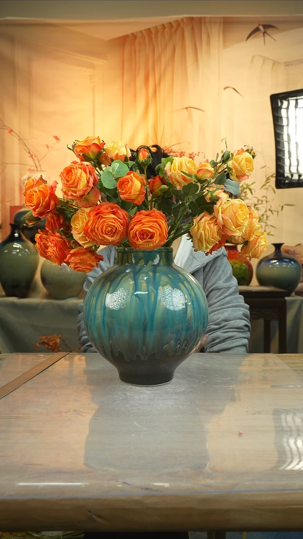 高25口10高温陶瓷花瓶