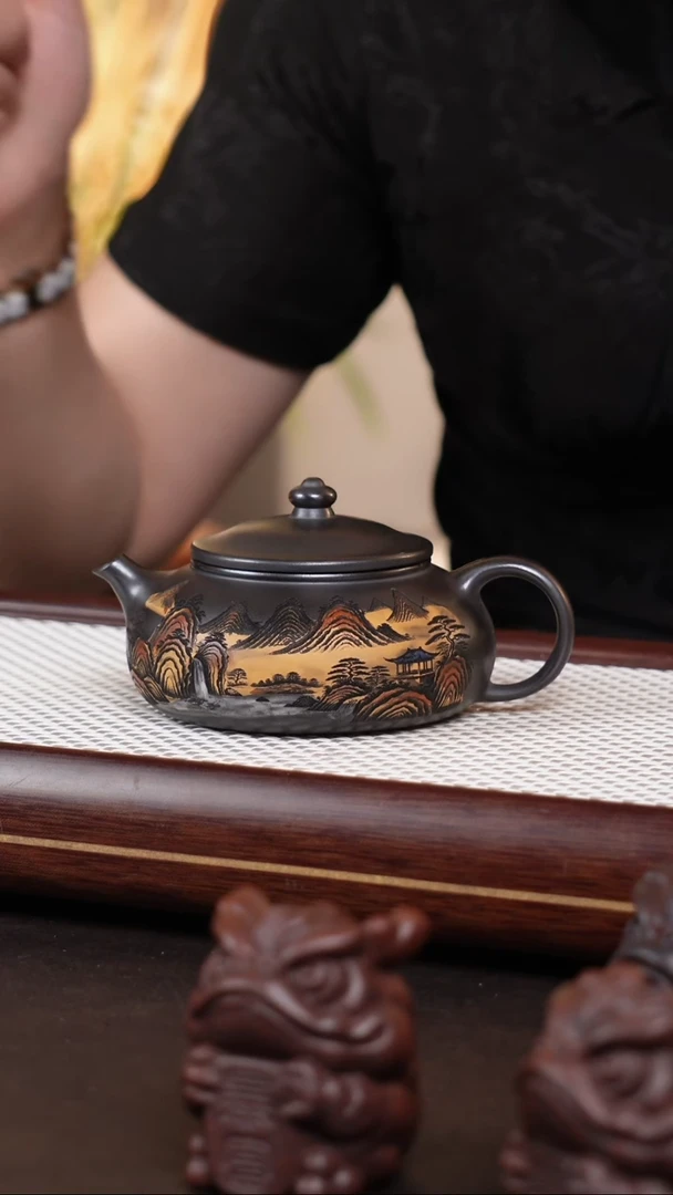 茶壶紫砂石黄寒江