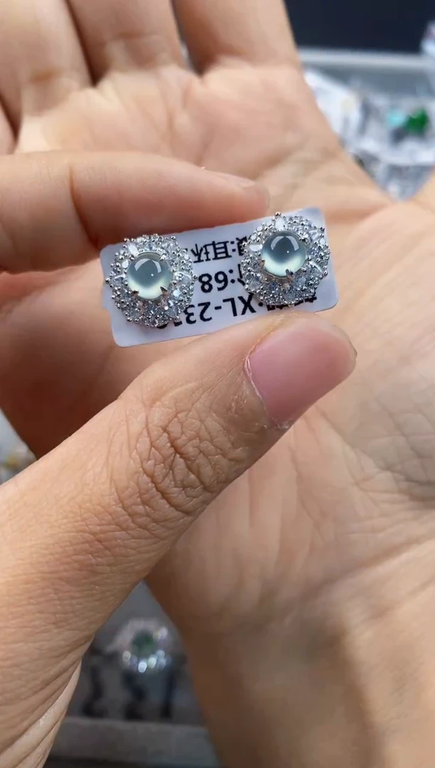 银S925镶嵌戒指翡翠111     1