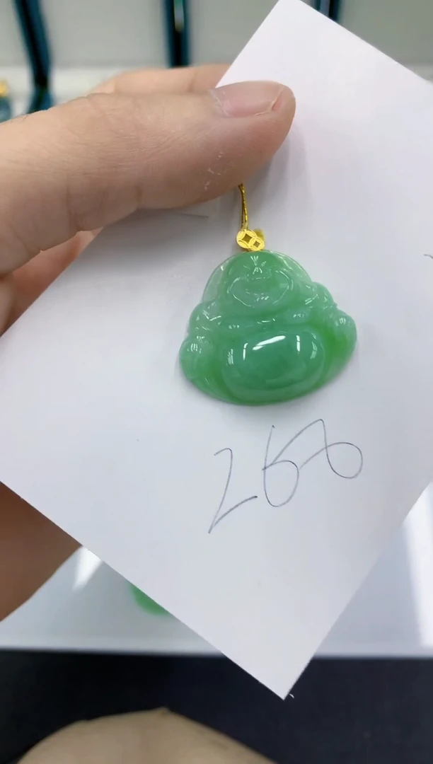 颈饰18K金镶嵌翡翠翡翠
