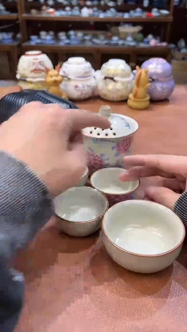 真的很便宜会开片的旅行茶具