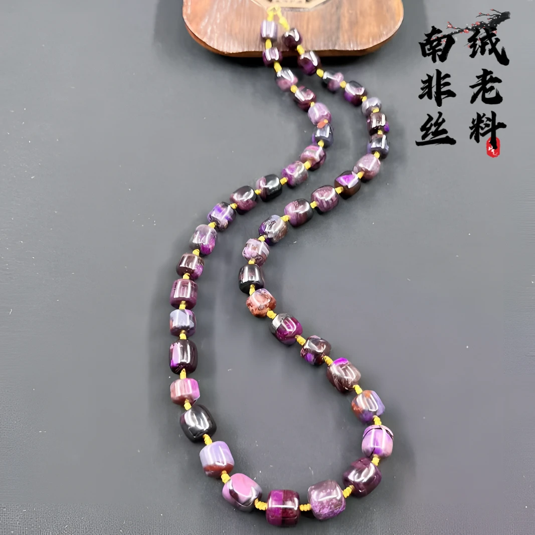 舒俱来老油料 18k金桶珠项链/X036/ 卡7.9mm