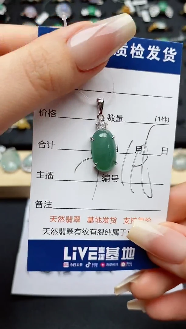 翡翠银S925镶嵌颈饰..........