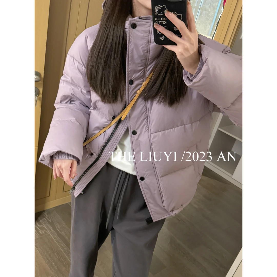 【LIUYI】绝绝紫～90白鸭绒连帽羽绒服311021
